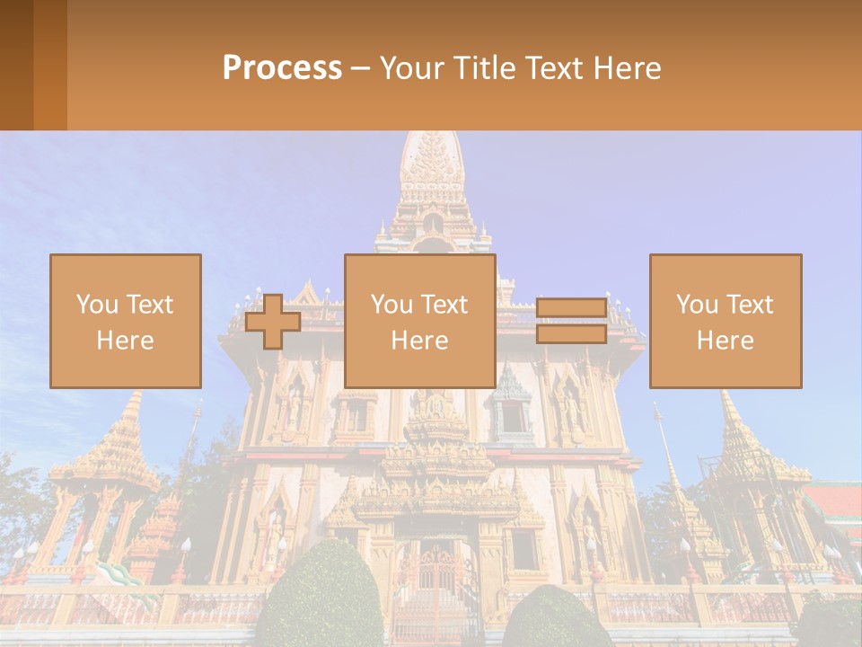 A Large Building With A Spire On Top Of It PowerPoint Template