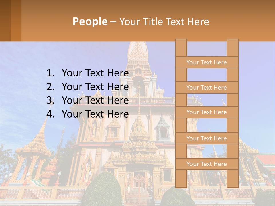 A Large Building With A Spire On Top Of It PowerPoint Template