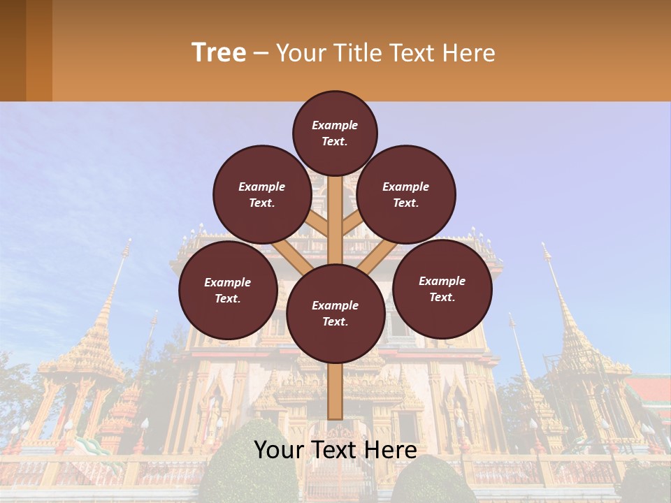 A Large Building With A Spire On Top Of It PowerPoint Template