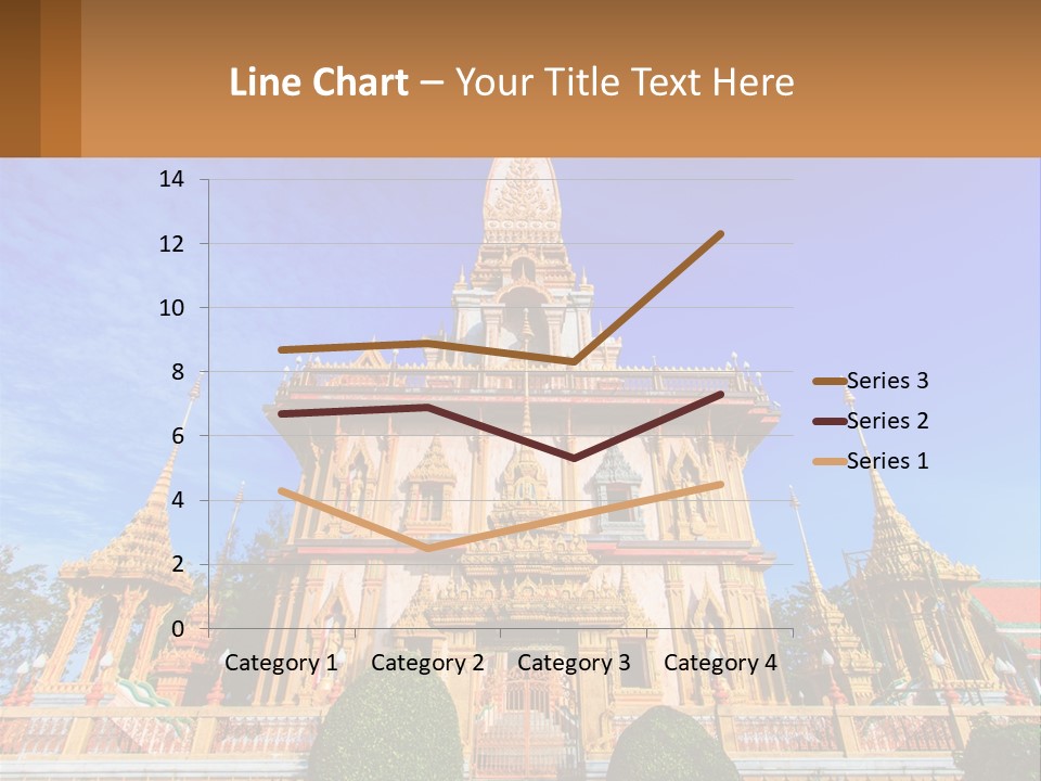 A Large Building With A Spire On Top Of It PowerPoint Template