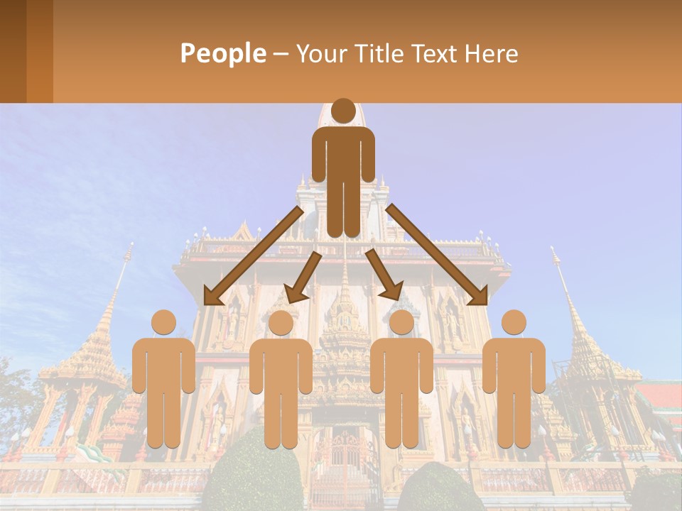 A Large Building With A Spire On Top Of It PowerPoint Template