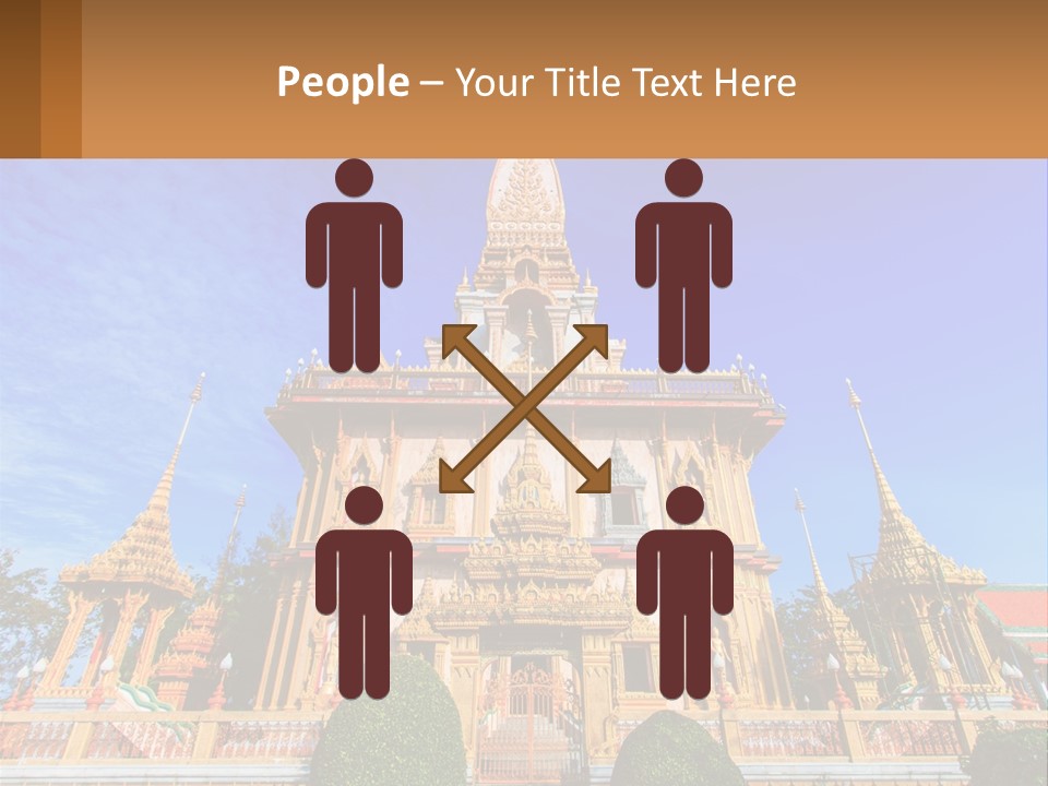 A Large Building With A Spire On Top Of It PowerPoint Template