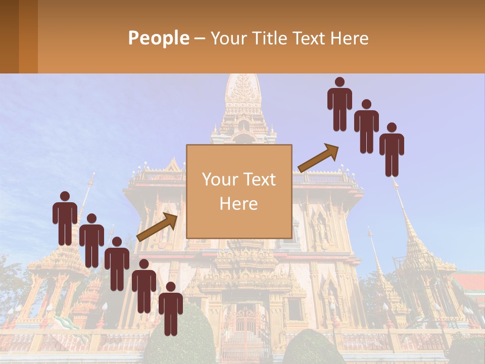 A Large Building With A Spire On Top Of It PowerPoint Template