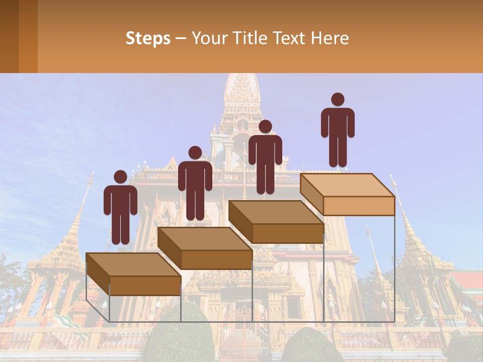 A Large Building With A Spire On Top Of It PowerPoint Template