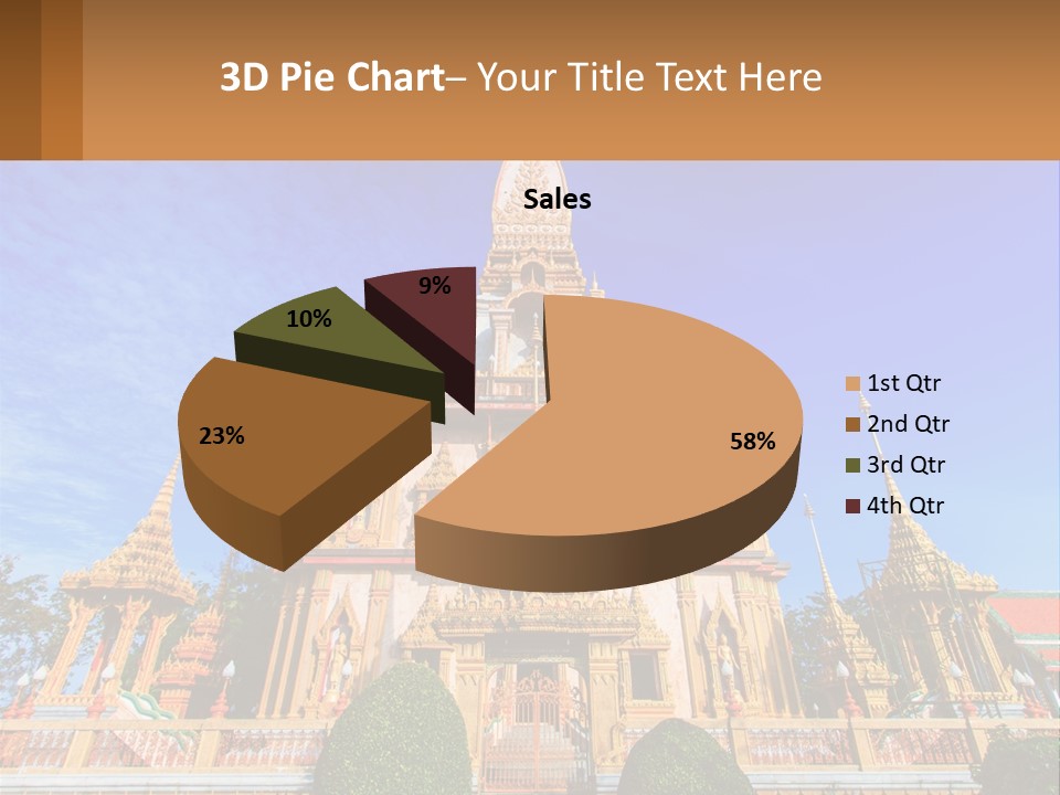 A Large Building With A Spire On Top Of It PowerPoint Template