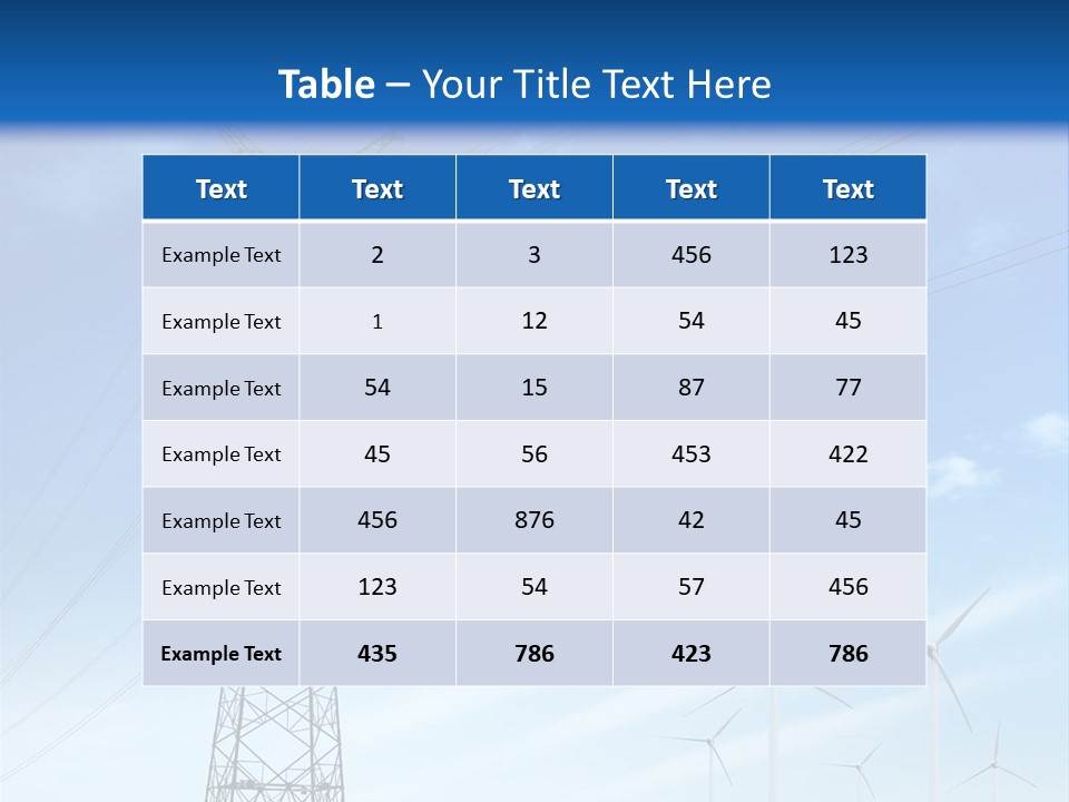 A Power Line With Windmills In The Background PowerPoint Template