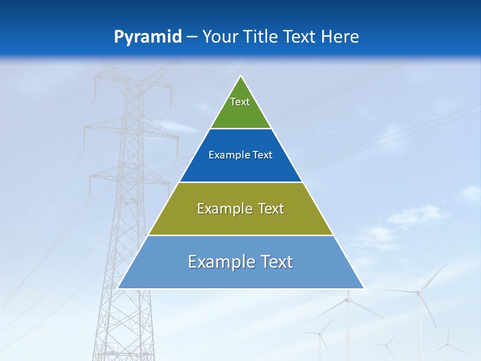 A Power Line With Windmills In The Background PowerPoint Template