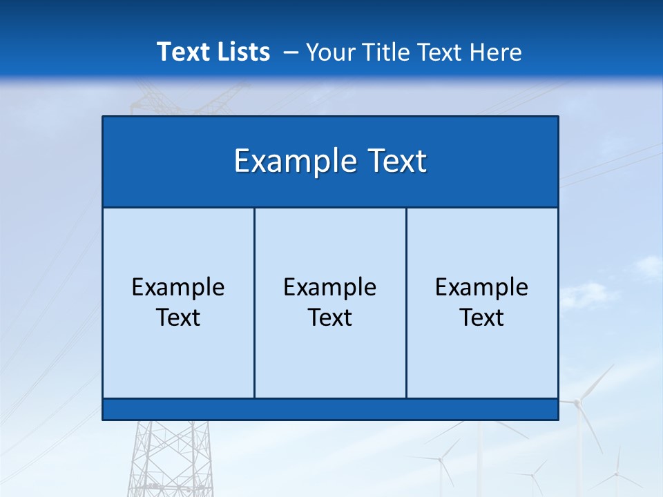 A Power Line With Windmills In The Background PowerPoint Template