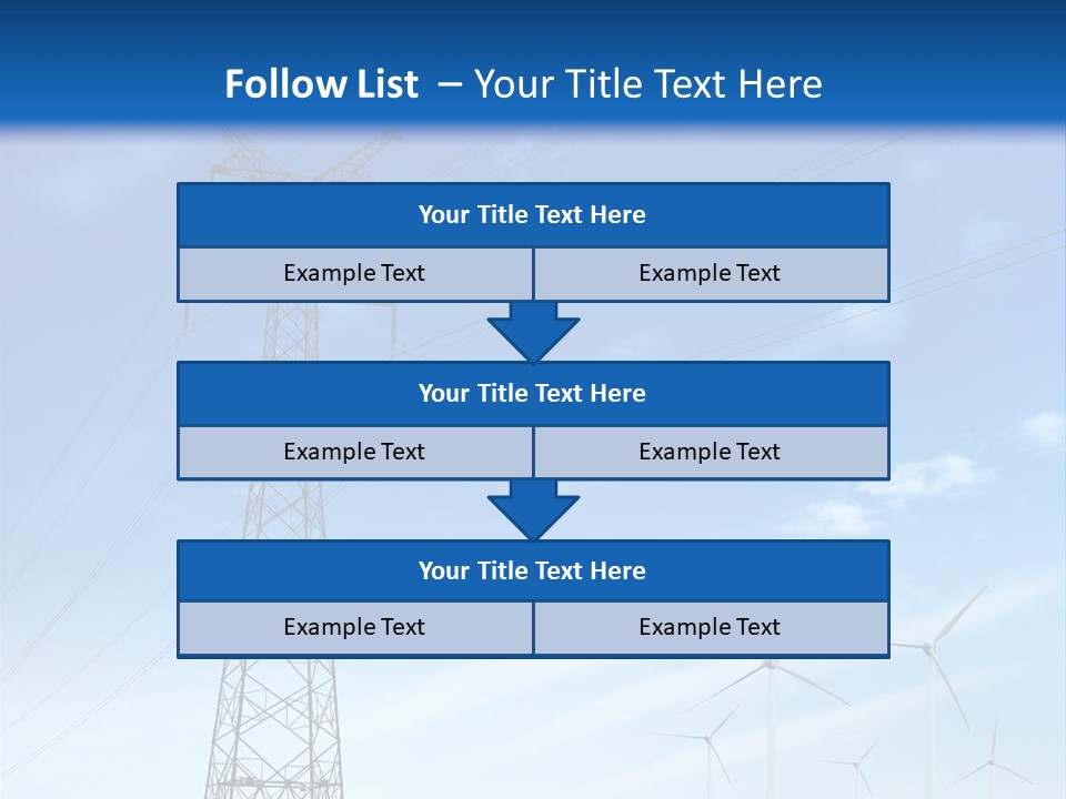 A Power Line With Windmills In The Background PowerPoint Template