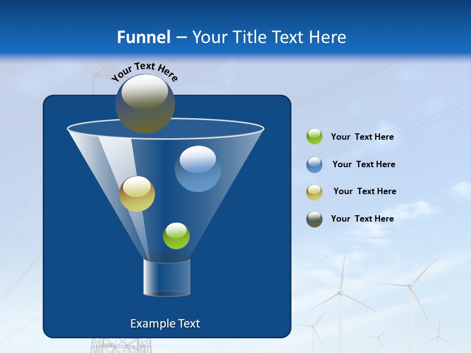 A Power Line With Windmills In The Background PowerPoint Template