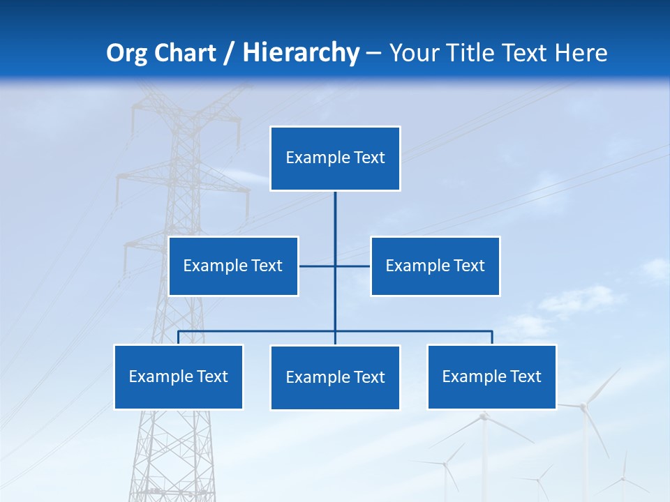 A Power Line With Windmills In The Background PowerPoint Template