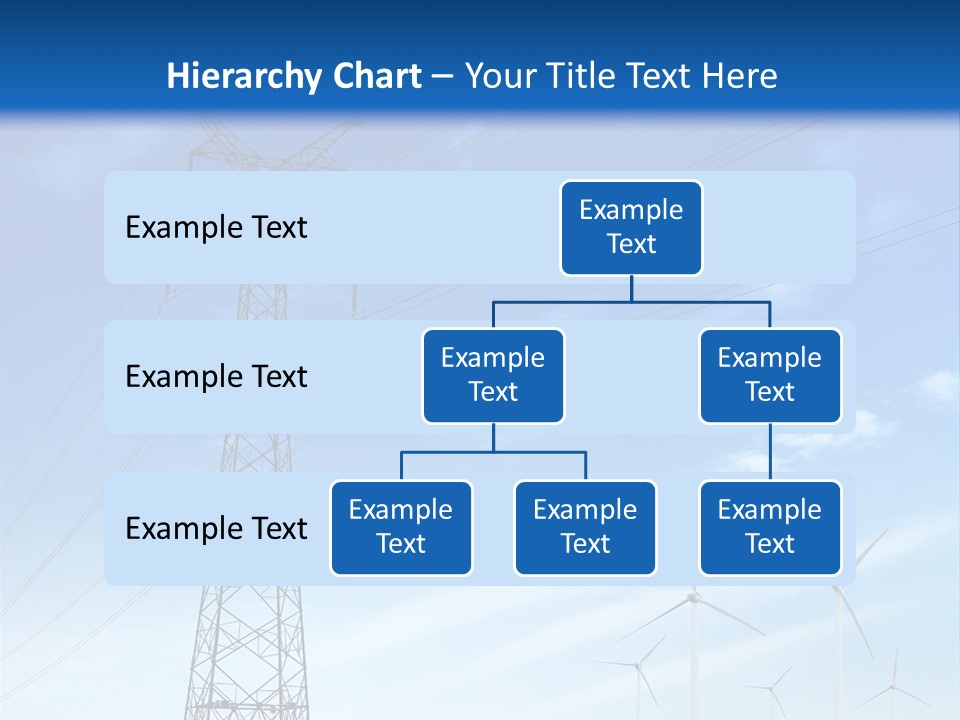 A Power Line With Windmills In The Background PowerPoint Template