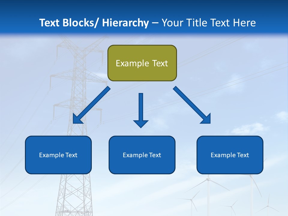 A Power Line With Windmills In The Background PowerPoint Template