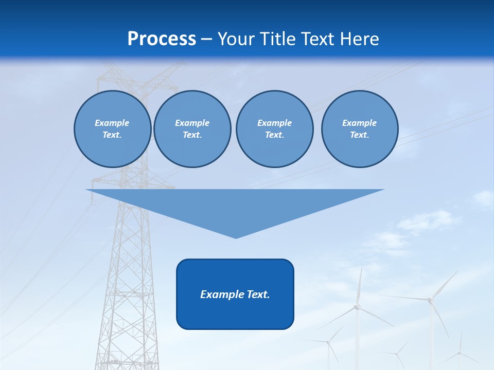 A Power Line With Windmills In The Background PowerPoint Template