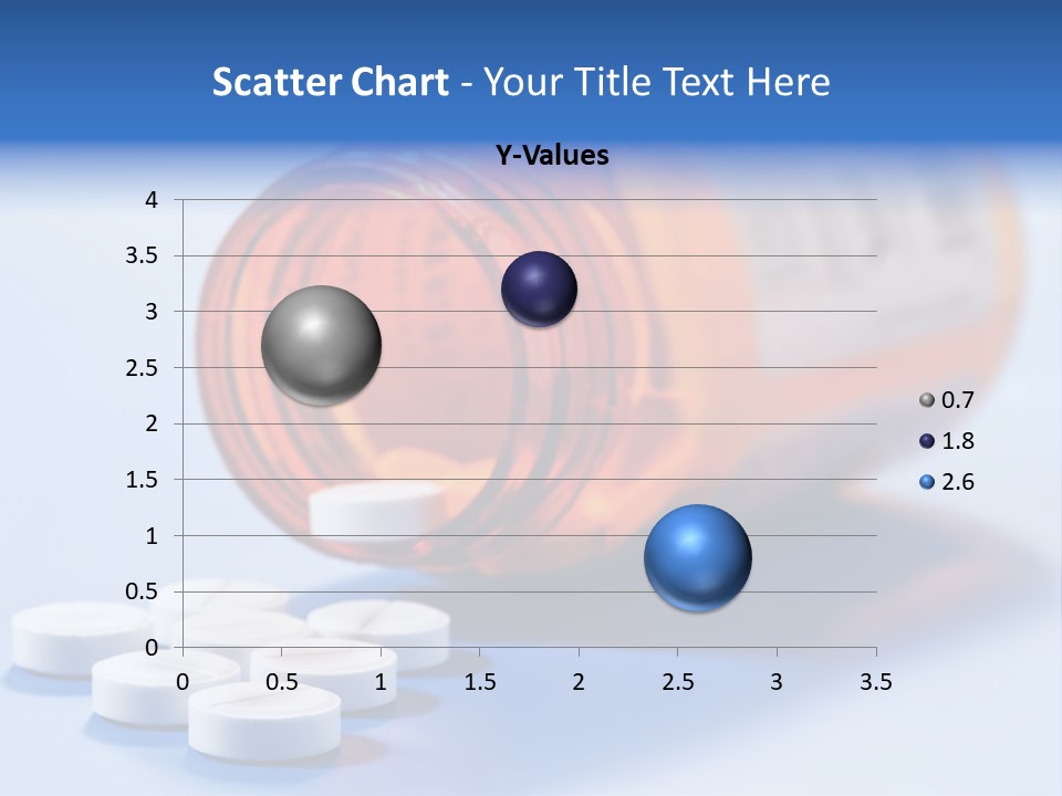 A Bottle Of Pills On A Table With A Blue Background PowerPoint Template