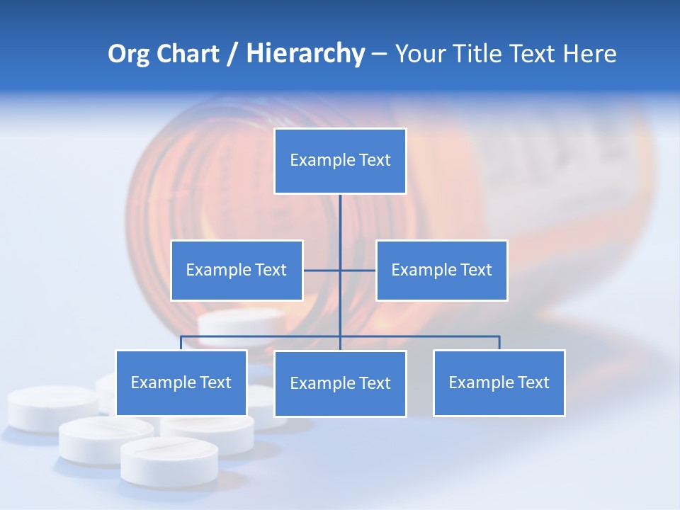 A Bottle Of Pills On A Table With A Blue Background PowerPoint Template