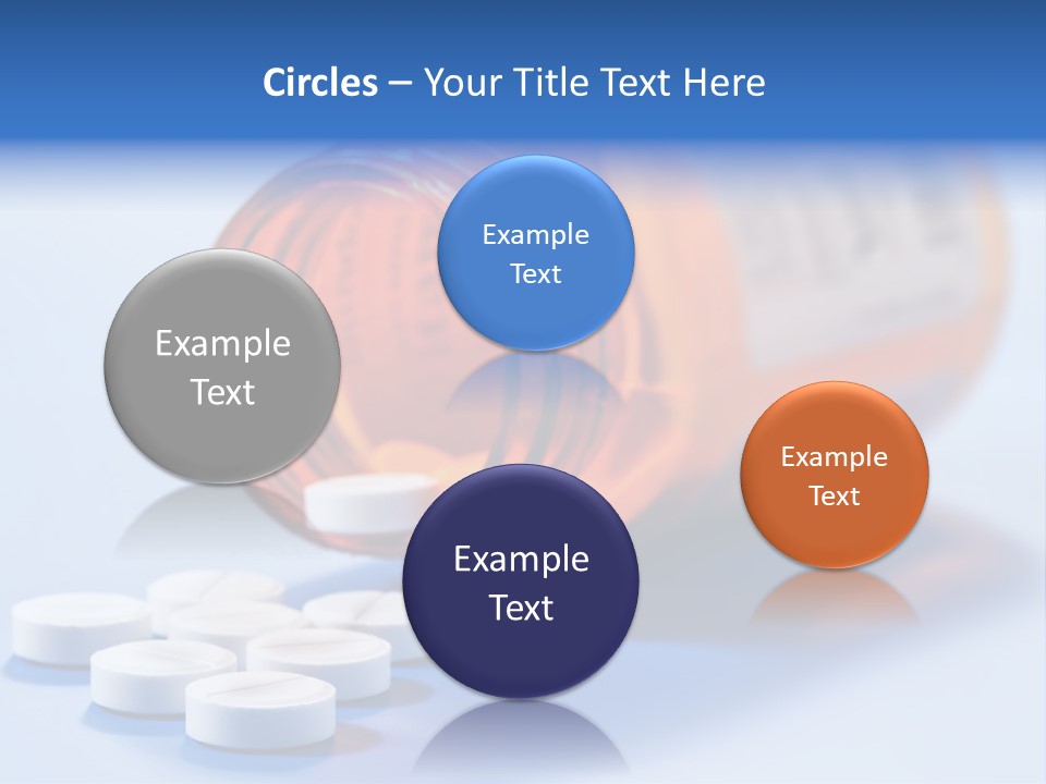 A Bottle Of Pills On A Table With A Blue Background PowerPoint Template