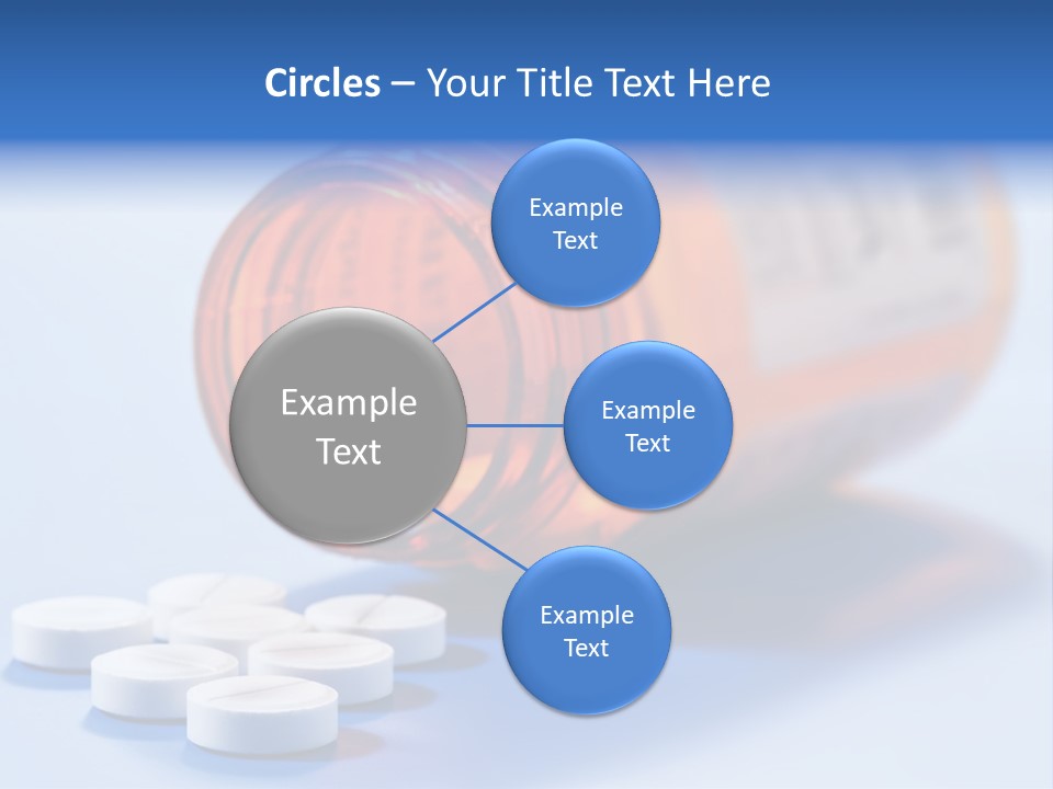 A Bottle Of Pills On A Table With A Blue Background PowerPoint Template