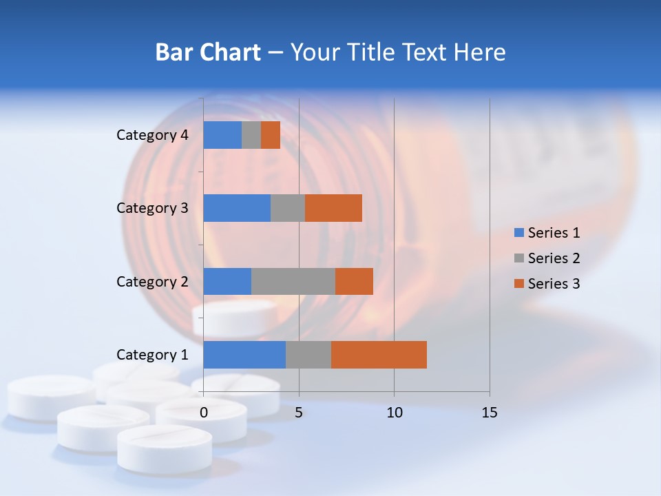 A Bottle Of Pills On A Table With A Blue Background PowerPoint Template