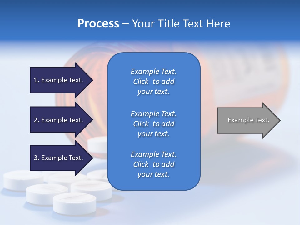 A Bottle Of Pills On A Table With A Blue Background PowerPoint Template