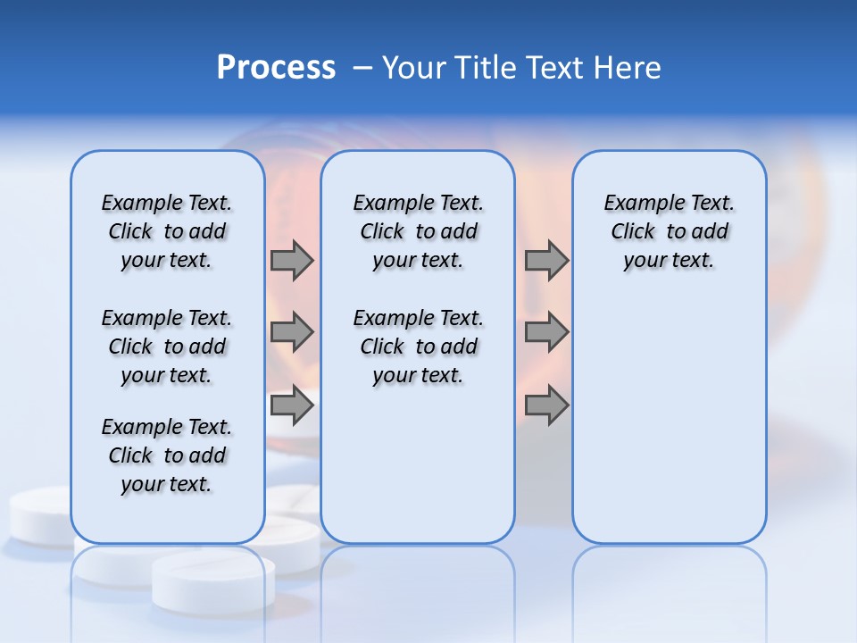 A Bottle Of Pills On A Table With A Blue Background PowerPoint Template