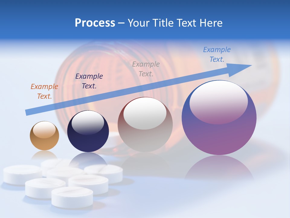 A Bottle Of Pills On A Table With A Blue Background PowerPoint Template
