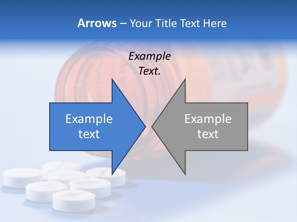 A Bottle Of Pills On A Table With A Blue Background PowerPoint Template