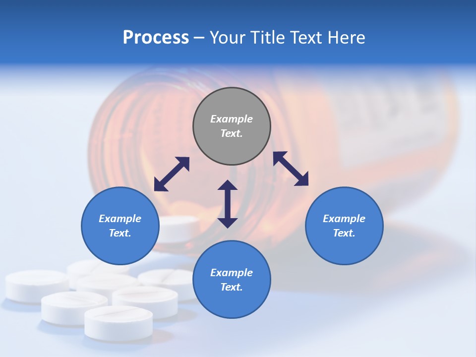 A Bottle Of Pills On A Table With A Blue Background PowerPoint Template