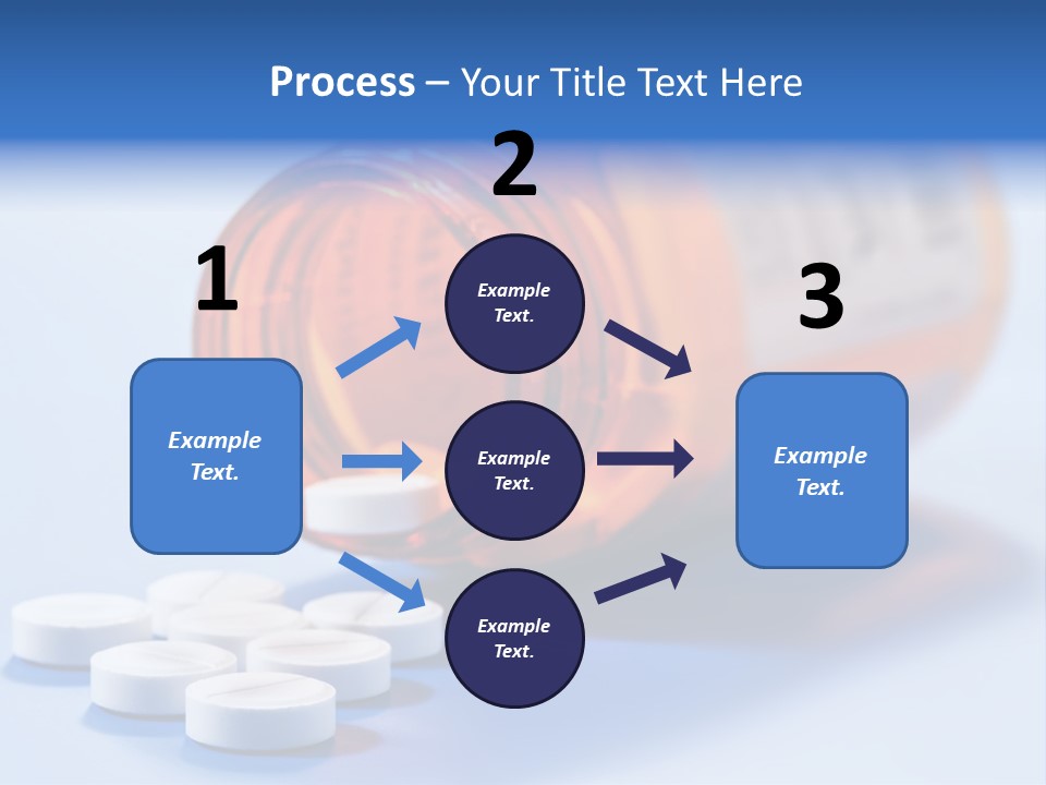 A Bottle Of Pills On A Table With A Blue Background PowerPoint Template