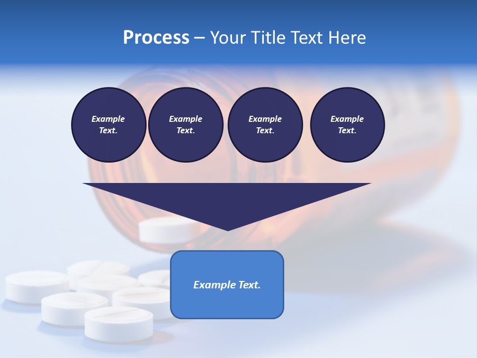 A Bottle Of Pills On A Table With A Blue Background PowerPoint Template