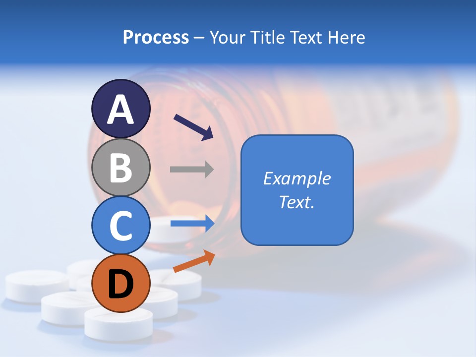 A Bottle Of Pills On A Table With A Blue Background PowerPoint Template