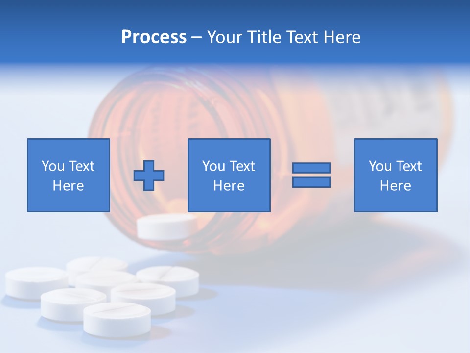 A Bottle Of Pills On A Table With A Blue Background PowerPoint Template