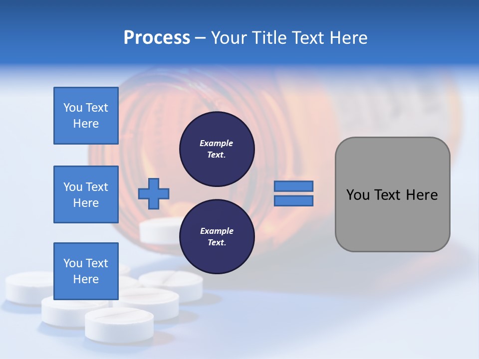 A Bottle Of Pills On A Table With A Blue Background PowerPoint Template