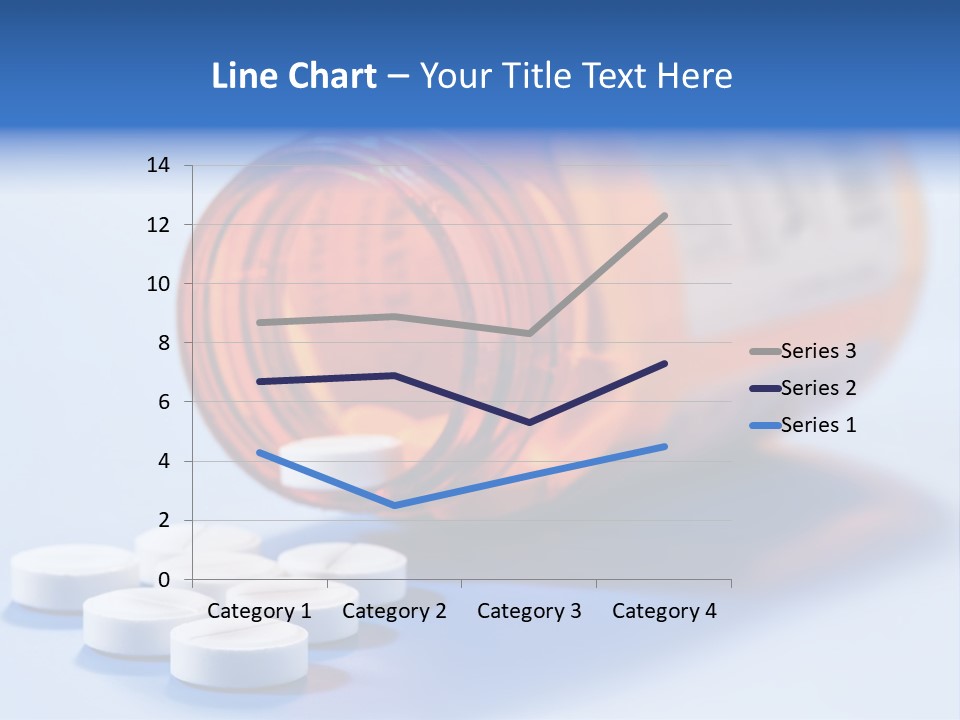 A Bottle Of Pills On A Table With A Blue Background PowerPoint Template