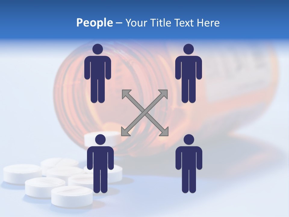 A Bottle Of Pills On A Table With A Blue Background PowerPoint Template