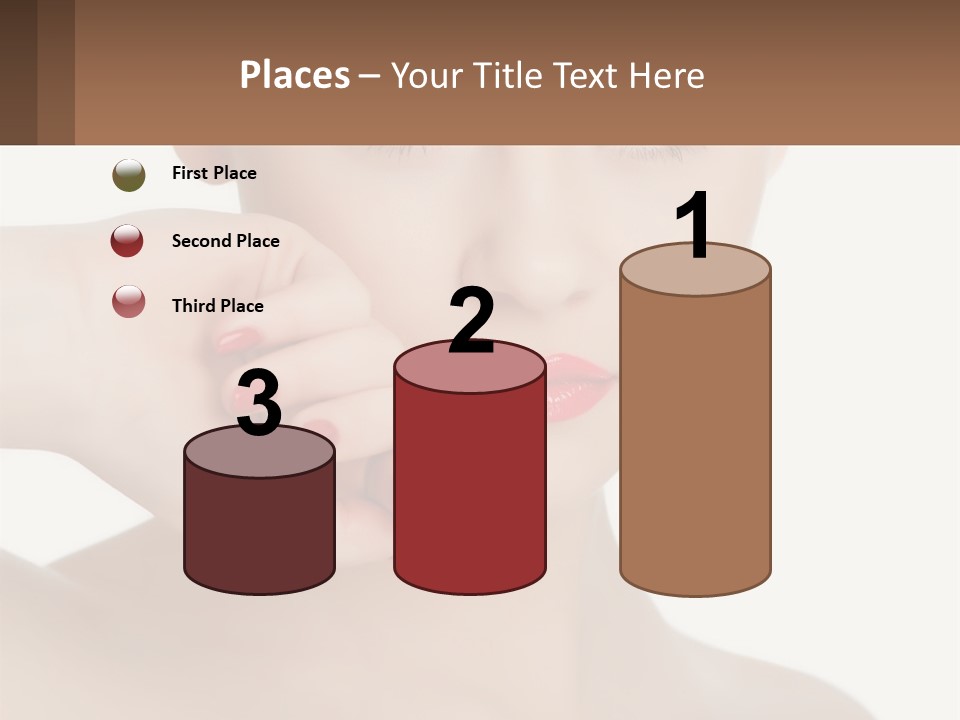 A Woman With A Red Lipstick On Her Lips PowerPoint Template