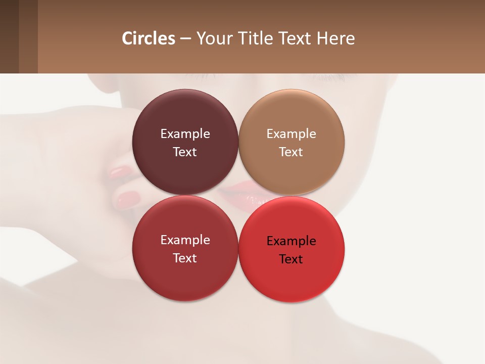 A Woman With A Red Lipstick On Her Lips PowerPoint Template