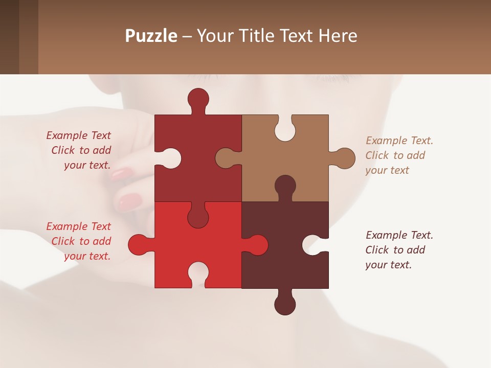 A Woman With A Red Lipstick On Her Lips PowerPoint Template