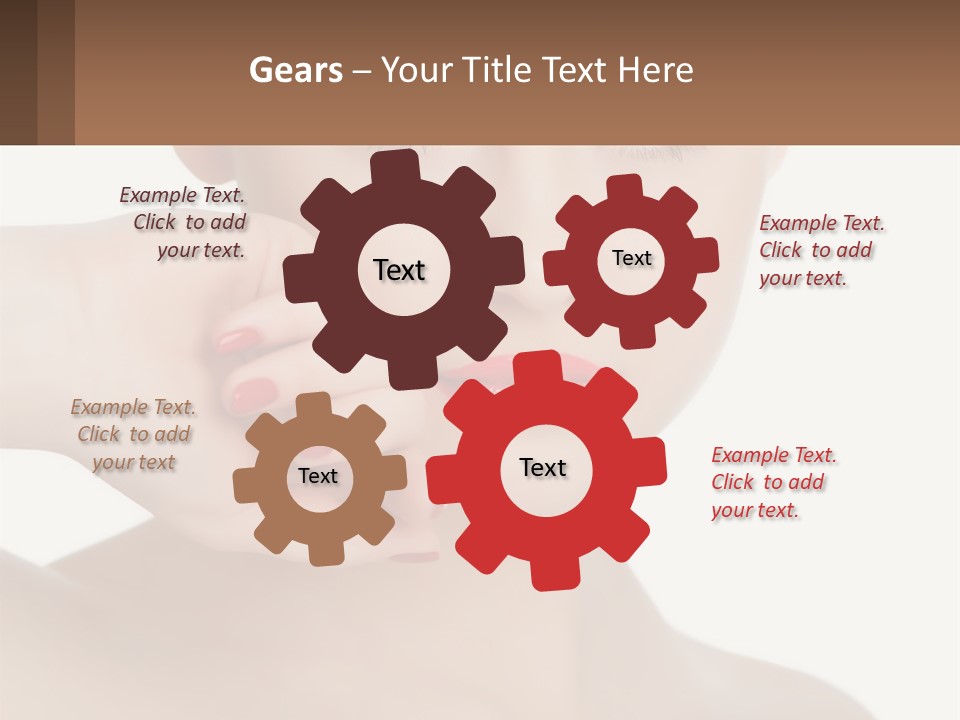 A Woman With A Red Lipstick On Her Lips PowerPoint Template