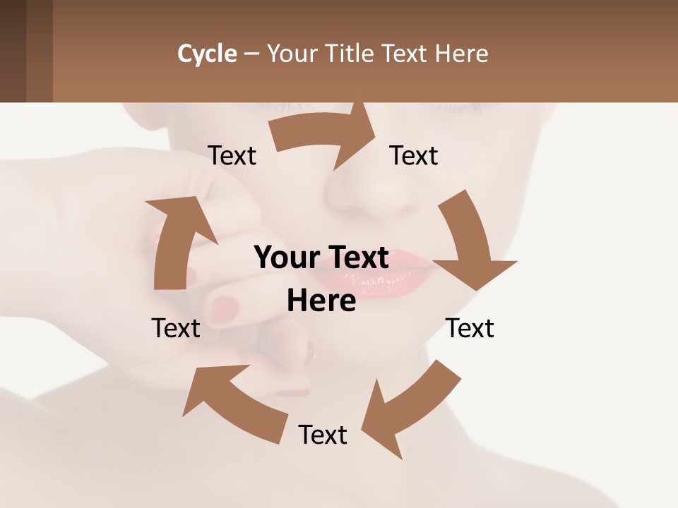 A Woman With A Red Lipstick On Her Lips PowerPoint Template