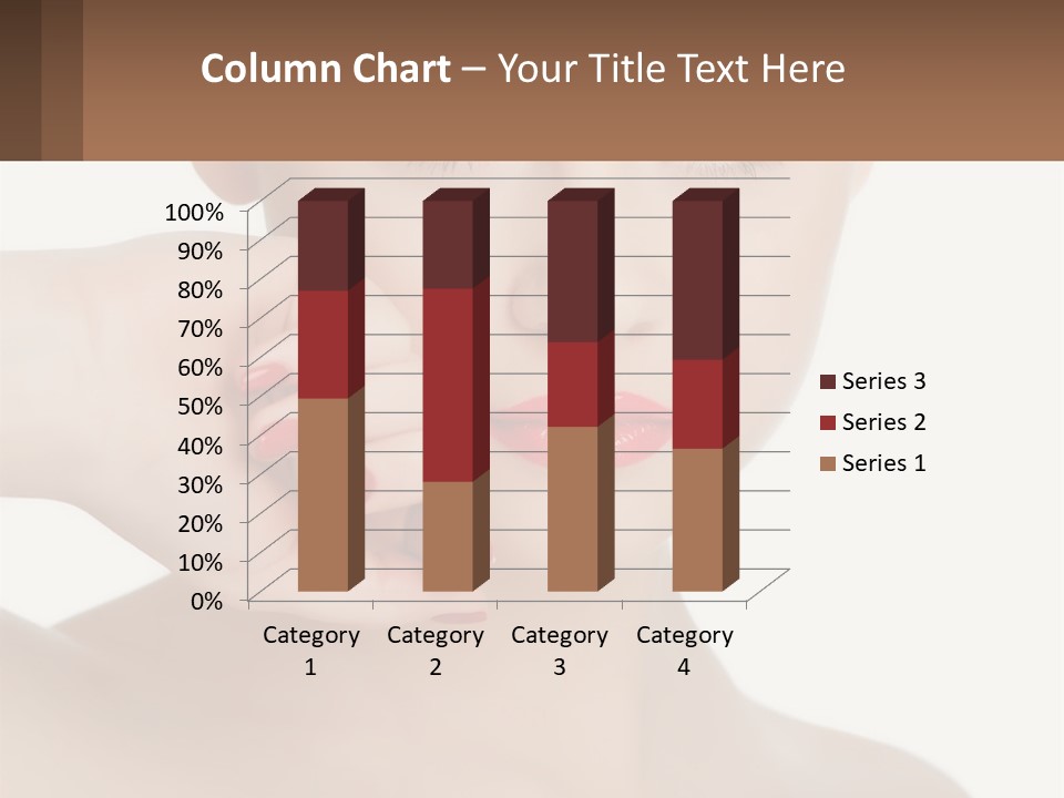 A Woman With A Red Lipstick On Her Lips PowerPoint Template