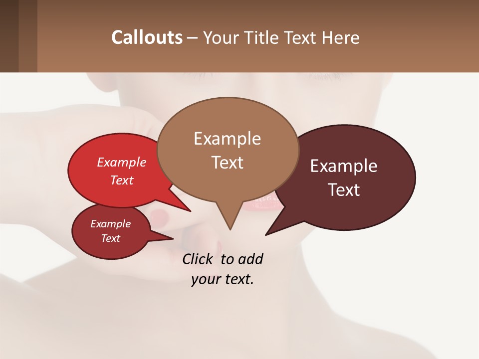 A Woman With A Red Lipstick On Her Lips PowerPoint Template