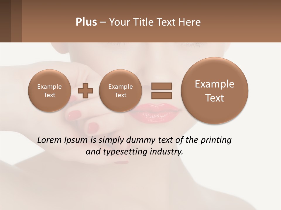 A Woman With A Red Lipstick On Her Lips PowerPoint Template