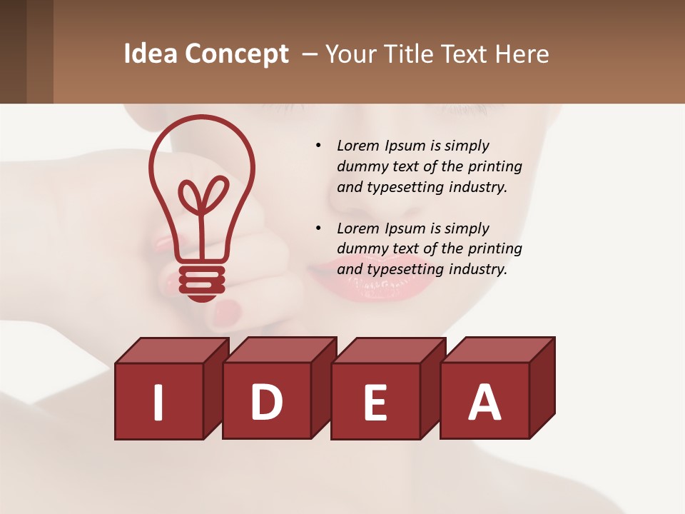 A Woman With A Red Lipstick On Her Lips PowerPoint Template