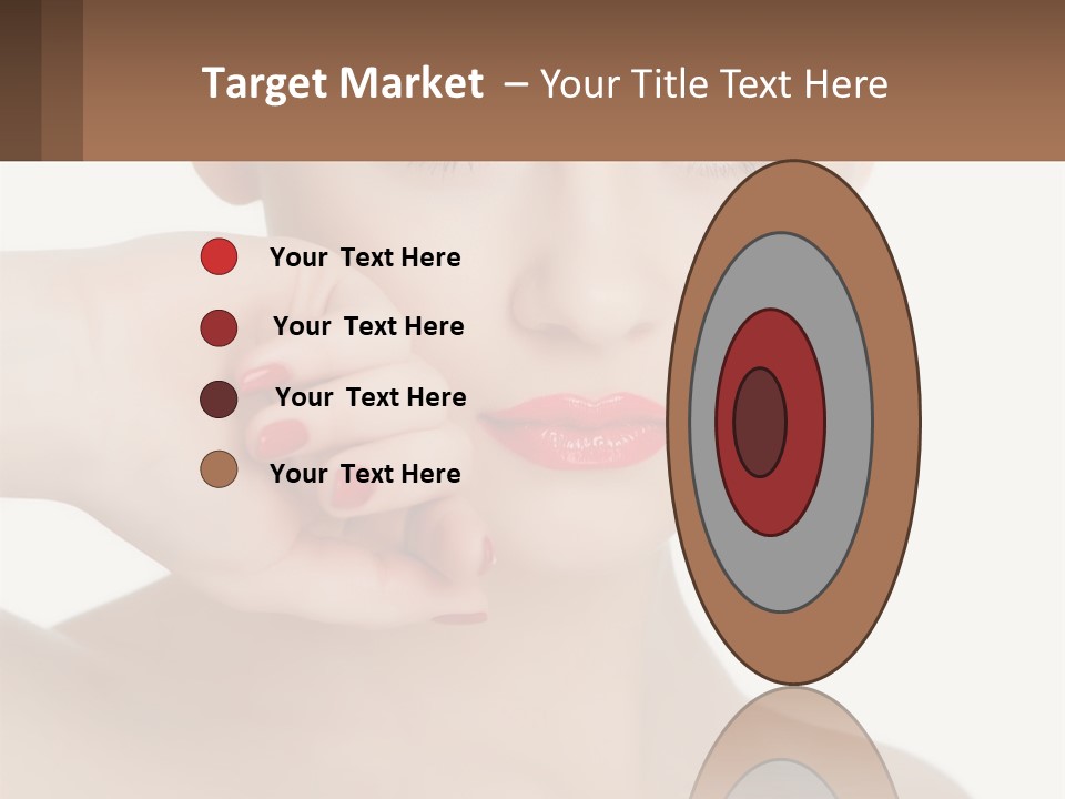 A Woman With A Red Lipstick On Her Lips PowerPoint Template