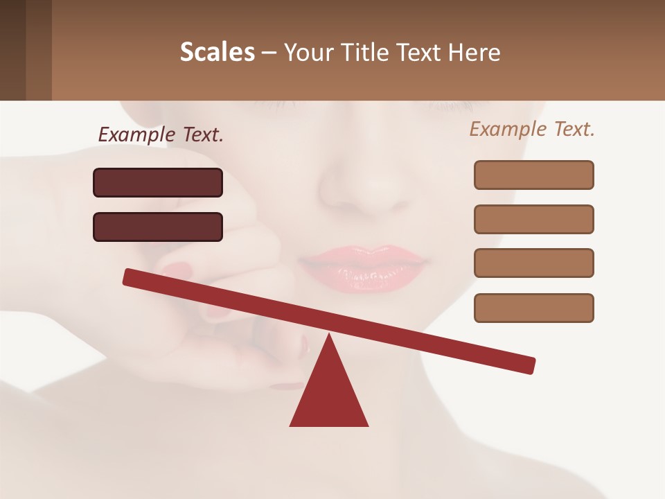 A Woman With A Red Lipstick On Her Lips PowerPoint Template