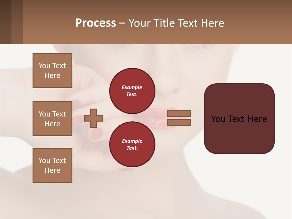 A Woman With A Red Lipstick On Her Lips PowerPoint Template