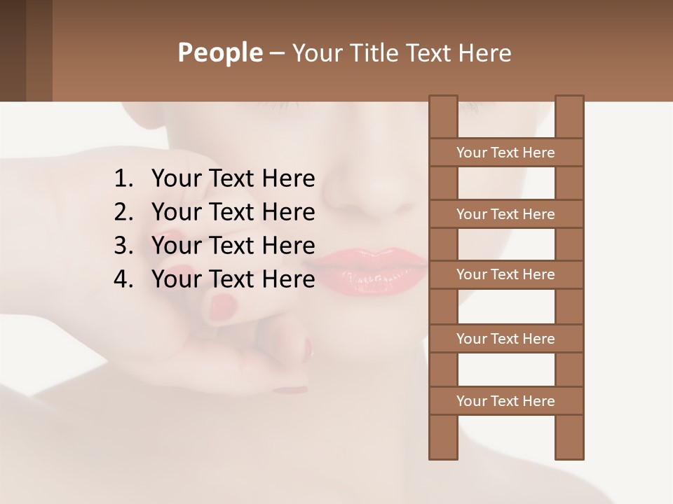 A Woman With A Red Lipstick On Her Lips PowerPoint Template