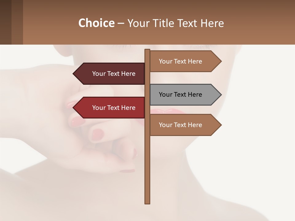 A Woman With A Red Lipstick On Her Lips PowerPoint Template