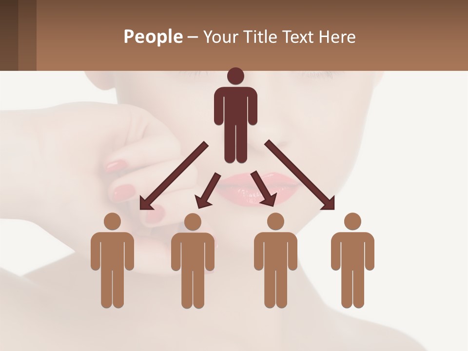 A Woman With A Red Lipstick On Her Lips PowerPoint Template